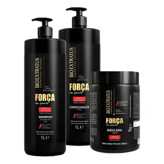 Kit Bio Extratus Força Pimenta Shampoo Condicionador Måscara Kit Bio Extratus Força Pimenta Shampoo Condicionador Måscara