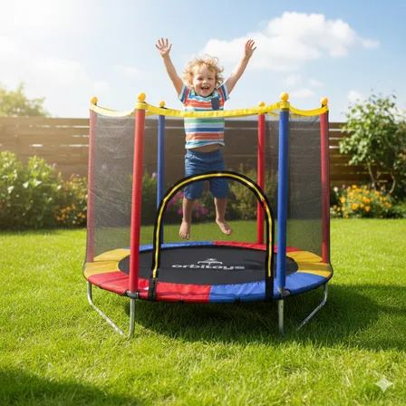 Cama Elástica Infantil Pula Pula Trampolim 1,40 M Playground Preto Colorido