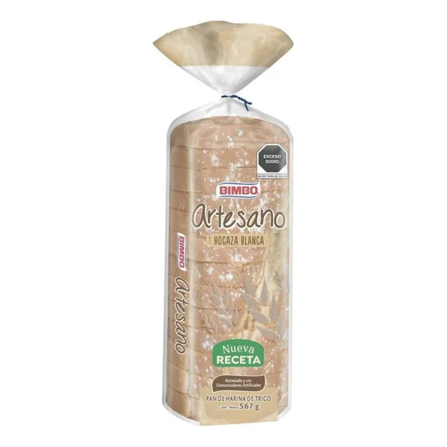 2 Pza Pan Blanco Bimbo Artesano Original 567 G