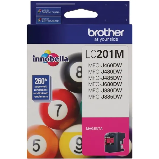 Recarga Cartucho Tinta Rendimiento Estándar Lc201m Brother.