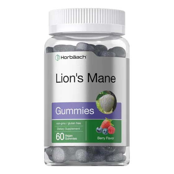 Horbäach Suplemento De Melena De León | 60 Gomitas Veganas Frutos Rojos