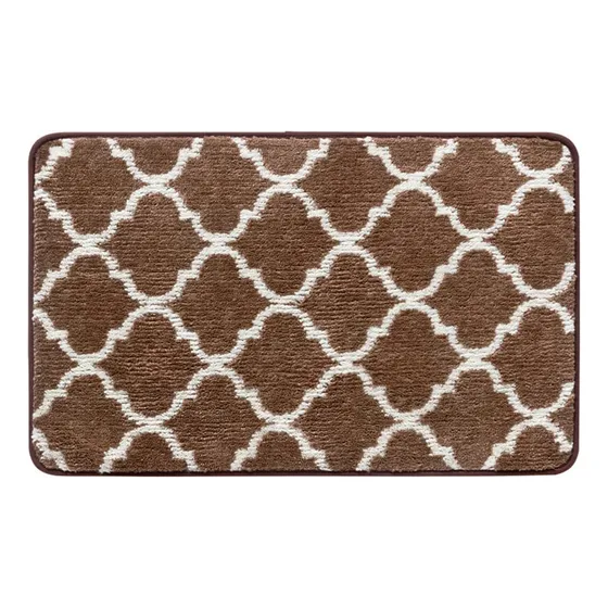 Liketn Alfombra Rustica Absorcion Agua Gris Geometrica Baño