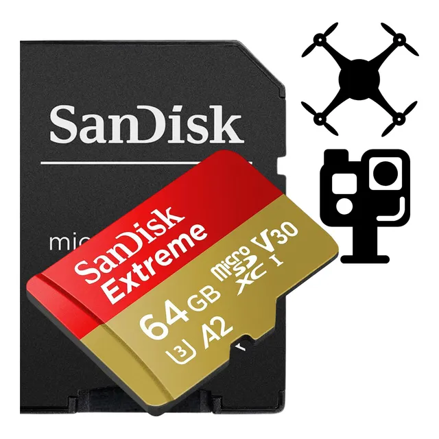 Cartão Memória Sandisk Extreme 64gb A2 U3 Micro Sd Original