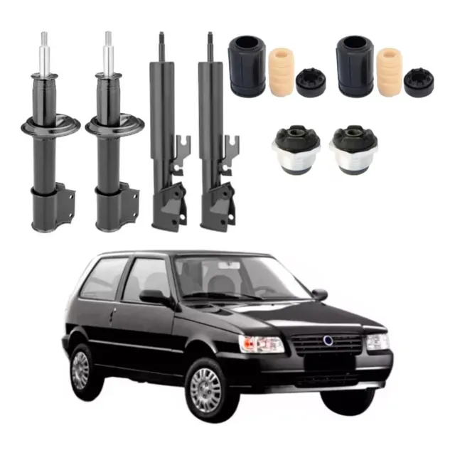 Kit 4 Amortecedor Fiat Uno 2005 2006 2007 2008 Nakata + Kit