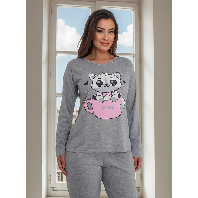 Pijamas De Frio Camisa E Calça De Malha Atacado Promoção