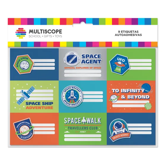 Etiquetas Autoadhesivas 1 Plancha X 9 U. Lost In Space