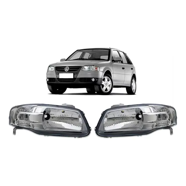Par Farol Gol G4 Mascara Cromada 2011 2012 2013 14 Original