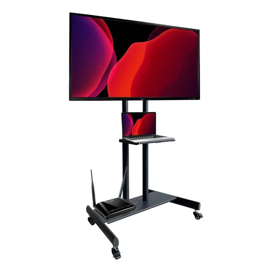 Soporte Pantalla Tipo Carrito 4 Ruedas Tv 32 A 75 Pulgadas Color Negro
