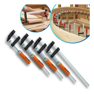 Kit 4 Grampo Sargento Tipo F 30cm 63kg Ajuste Aperto RĂĄpido Kit 4 Grampo Sargento Tipo F 30cm 63kg Ajuste Aperto RĂĄpido