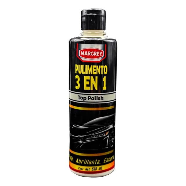 Abrillantador, Cera Y Pulimento 3 En 1 Polish Margrey 500 Ml Color Blanco