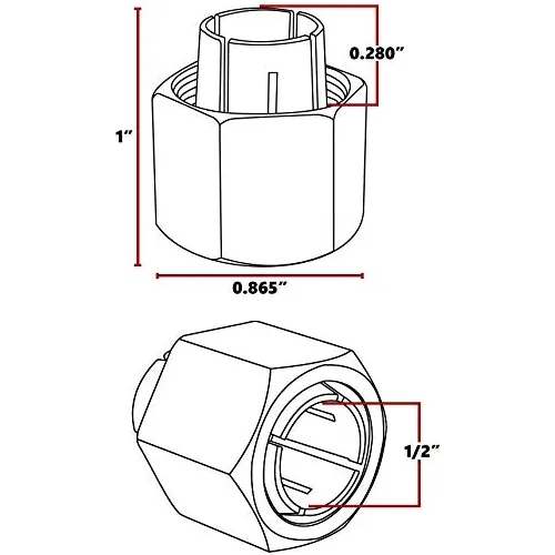Collet Fit Para Dewalt Bosch Big Horn Hitachi Rcdw 1d