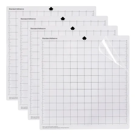 Kit 4 Bases De Corte Silhouette Cameo 30x30cm Placa Pvc Branco
