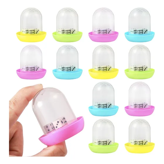 Juego De 12 Mini Dados De Vaso Para Fiesta