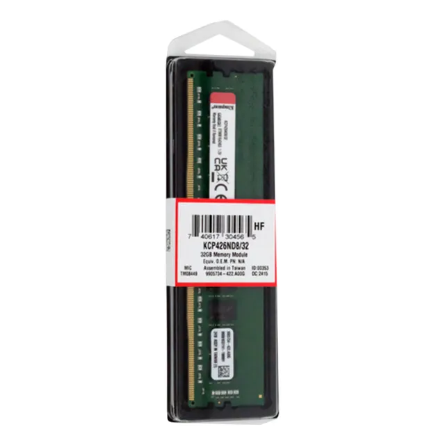 Memoria Ram Kingston Ddr4, 2666mhz, 32gb Para Pc