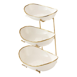 Tazón De Frutas Para Mostrador De Cocina Golden 3 Capa Tazón De Frutas Para Mostrador De Cocina Golden 3 Capa