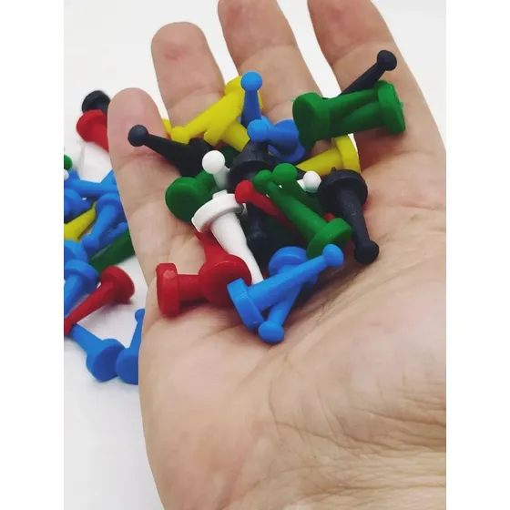 Conjunto Pinos Peão 280und 4 Cores Jogo Tabuleiro Pinos Ludo