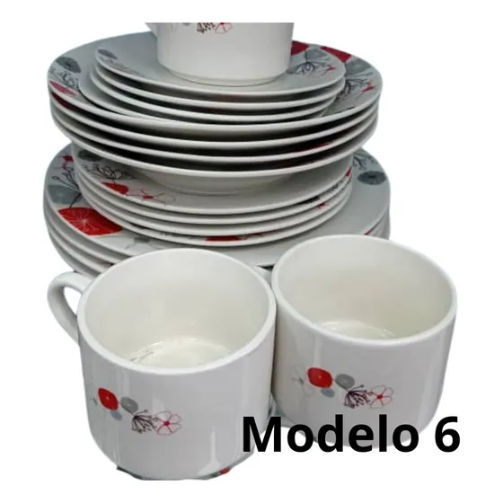 Vajilla De Porcelana 20pzas Diseños Variados