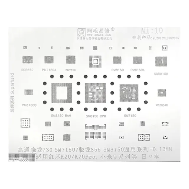 Stencil Reballing Para Celular Xiaomi Mi10 Bga