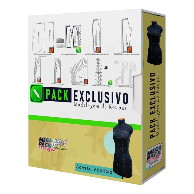 Pack Exclusivo Modelagem De Roupas + De 340 Moldes E Bônus