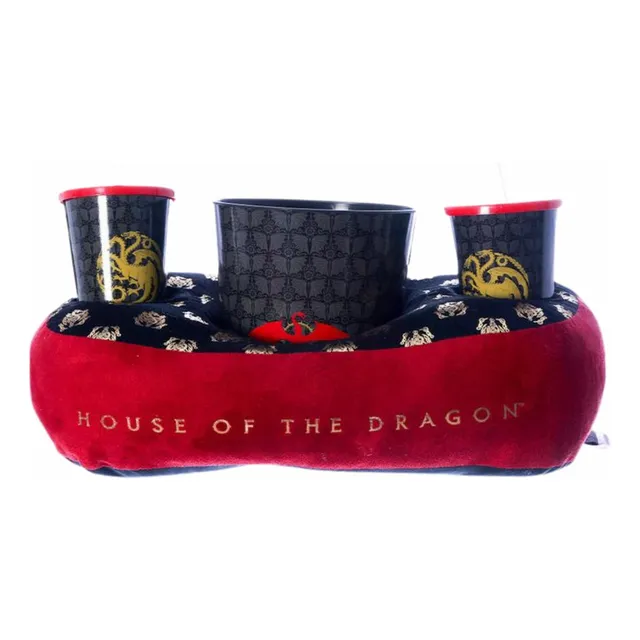 Kit Pipoca House Of The Dragon Almofada Balde Copo Cinema