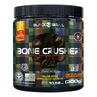 Bone Crusher 300g Pré Treino - Limão - Black Skull Bone Crusher 300g Pré Treino - Limão - Black Skull