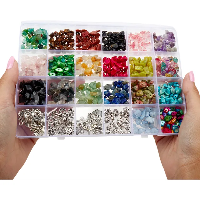 Kit 20 Colores Joyas Simil Piedras Preciosas Armado Bijou