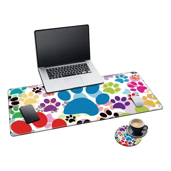 Alfombrilla Mouse Larga Para Juego 31.5 X 11.8  Borde Cosido