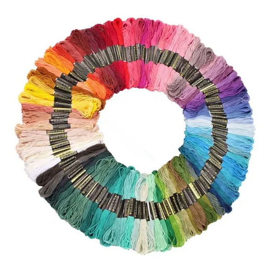 Embroidery Floss 100 Skeins,rainbow Color Cross Stitch 6