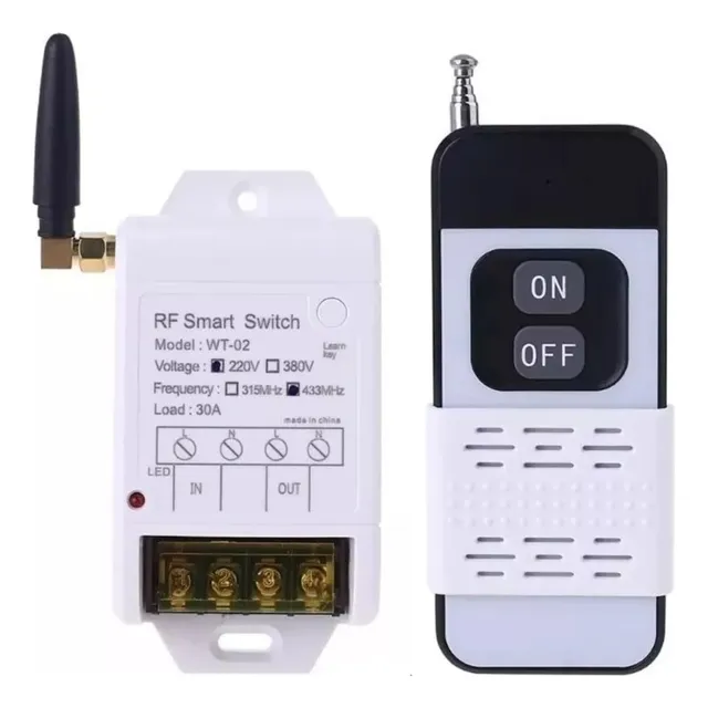 315mhz 433mhz +220v 380v 30a Relé Controle Remoto Sem Fio S