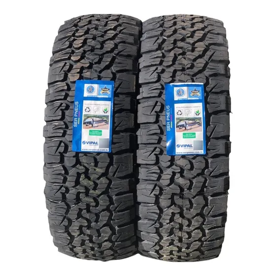 Pneu 265/65r17 Bf Remold Kit Com 2 Primeira Linha + Bico