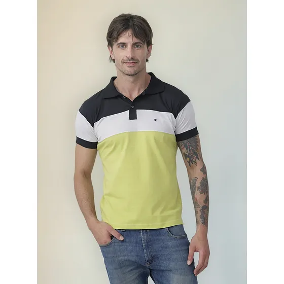 Chomba Combinada Ajustado En 3 Colores Verano