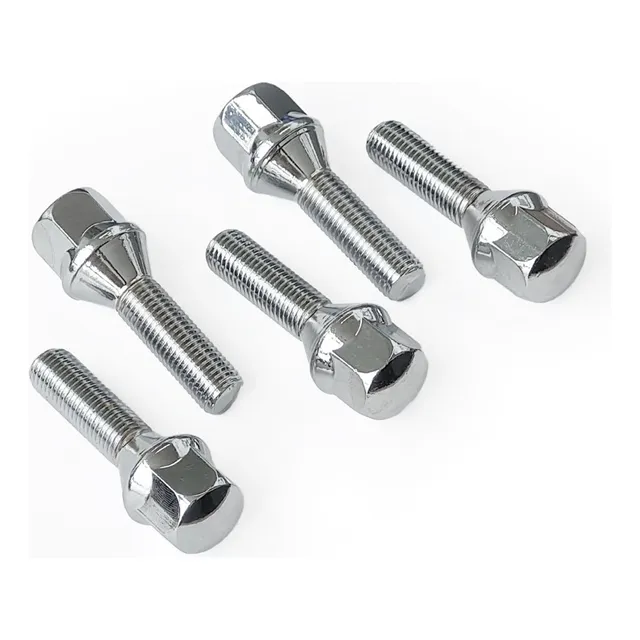 Kit De 5 Bulones De Rueda Cromados 12x1.5 Conico Renault Bmw