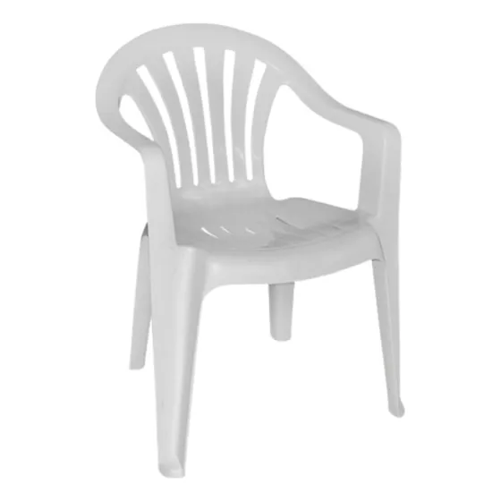 Sillon Silla Plastica Reforzada Blanca Premium Apilable