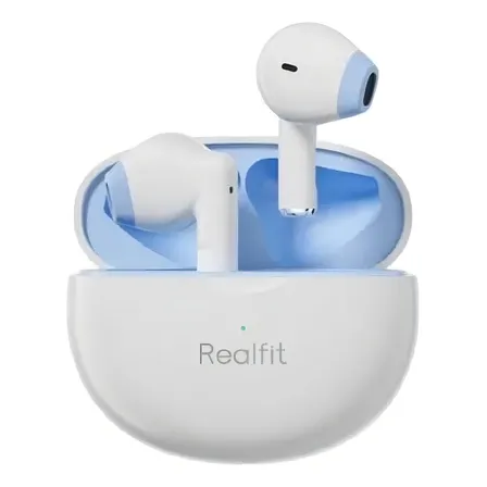 Auriculares Tws Realfit F2 Bluetooth 5.3 Blanco Azul
