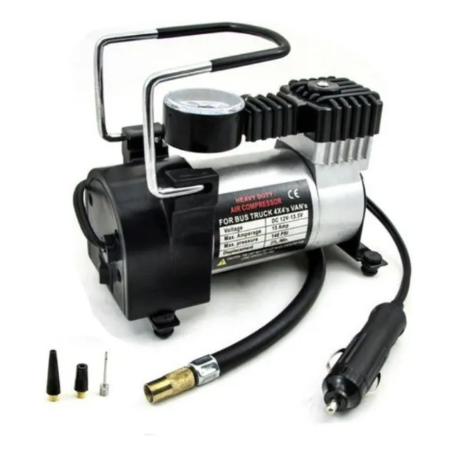 Compresor Inflador Portátil 12v Auto Camioneta Oregon Color Plateado/negro