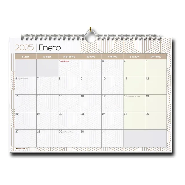 Planner Planificador Calendario Mensual A3 Lineas 1 Anillado