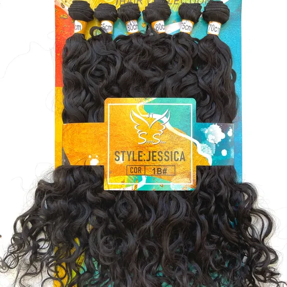 Cabelo 100%orgânico Cacheado Jessica- Super Star 80cm 320grs