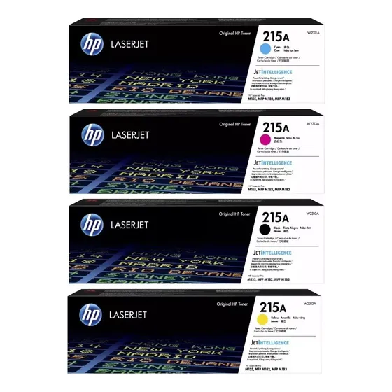 Combo Toners Hp 215a Negro + 215a 4x Colores Originales M182