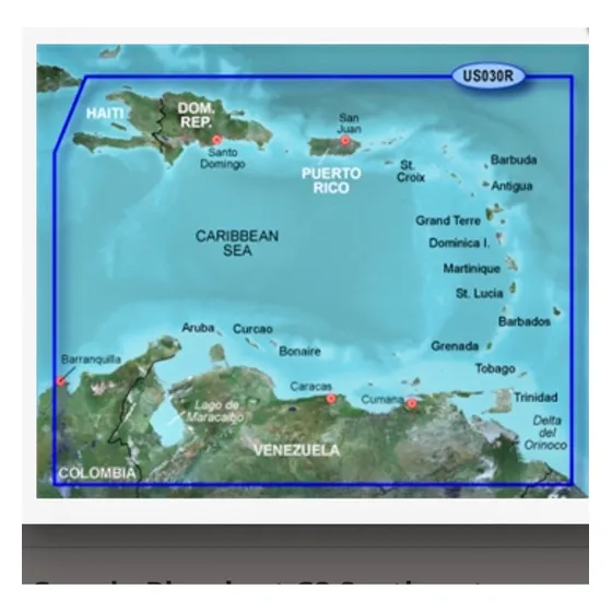 Cartas Nauticas Garmin Venezuela Y El Caribe Blue Chart G2