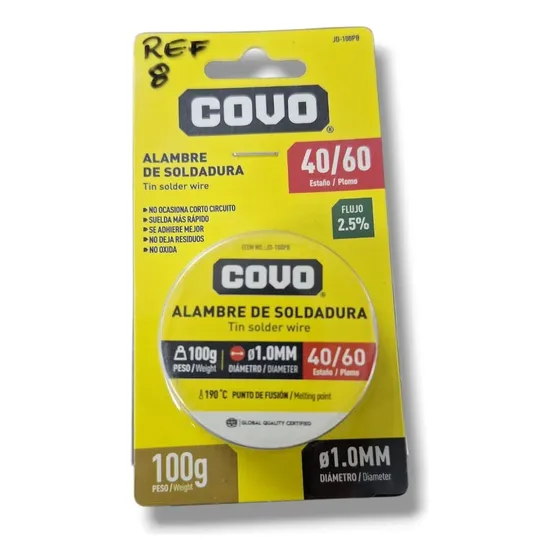 Alambre De Soldadura 40/60 100g Marca Covo