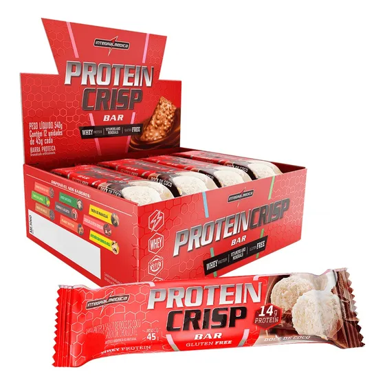 Barra Protein Crisp Bar Caixa C/ 12 Un - Integralmedica