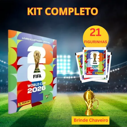 Album Copa Mundo 2026 Capa Mole Com 21 Figurinhas E Chaveiro