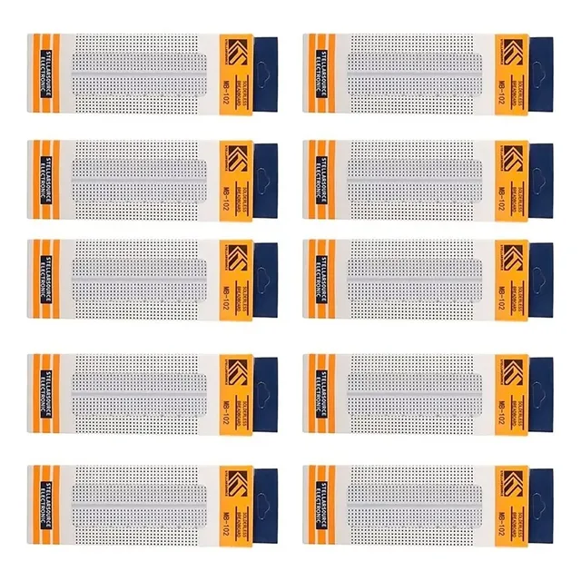 10 Piezas De Protoboard 830 Puntos Breadboard Mb102