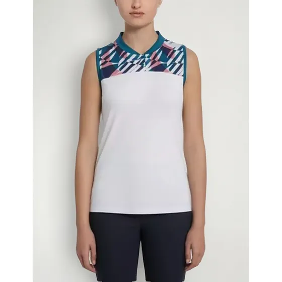 Tank Top Golf Pga Fragmented Geo Blanco Mujer Pvksd0a3100