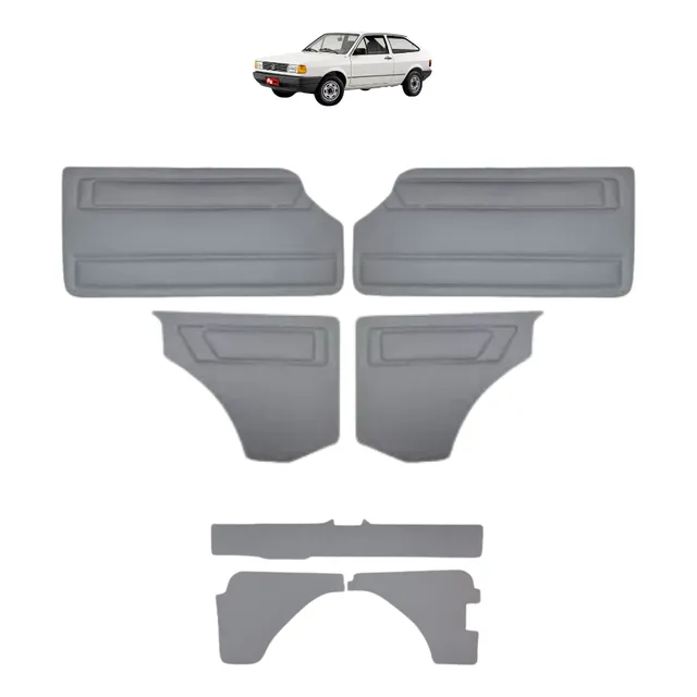 Kit Forro Porta+lateral Traseira Gol Gls +mala 89 A 94 Cinza