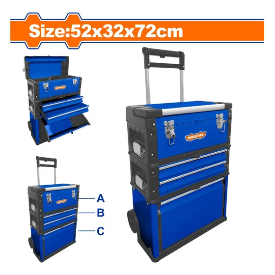 Carro Herramientas 3 Estantes + Ruedas Wadfow Wtb6a72 - L N