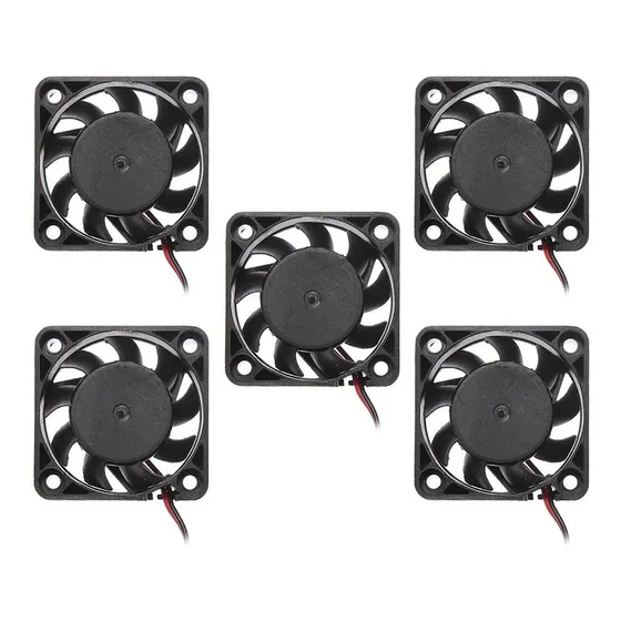 Kit 5 Ventoinhas Cooler 40x40x10 40mm 4cm 12v Eletroventilad