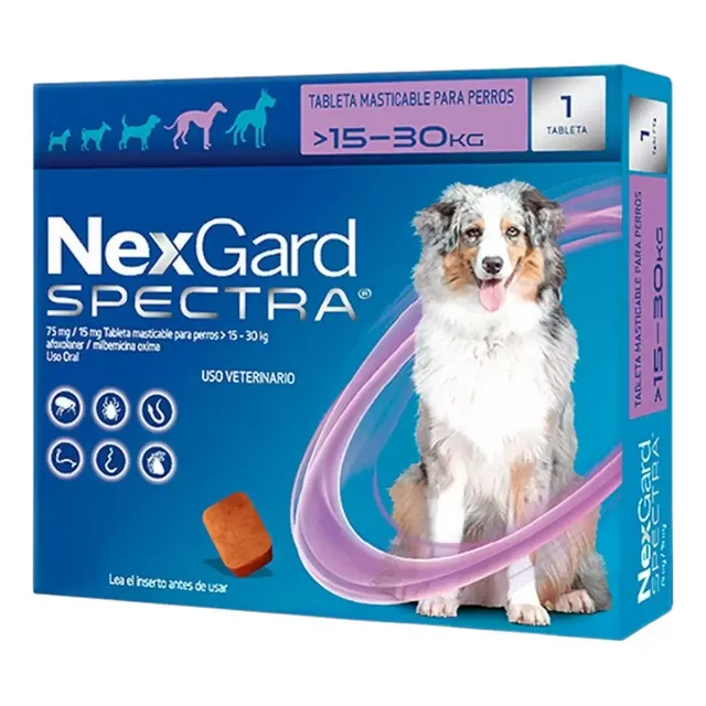 Nexgard Spectra 15-30kg Internos Y Externos Pastilla Tableta
