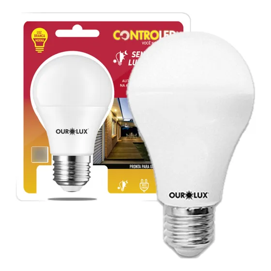 Kit 3 Lampada Noturna 9w Sensor Luminosidade Amarela 2700k