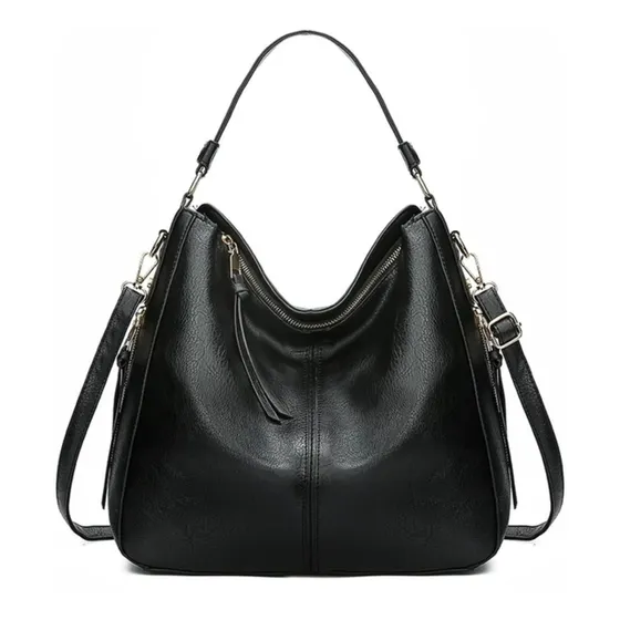Bolso Cartera Estilo Hobo En Cuero Pu Gran Capacidad Vintage